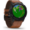 Часы GARMIN FENIX 6X SAPPHIRE BLACK DLC WITH CHESTNUT LEATHER BAND 10302