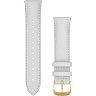 Ремешок GARMIN QUICK RELEASE BAND 20MM WHITE ITALIAN LEATHER/24K GOLD PVD 10572